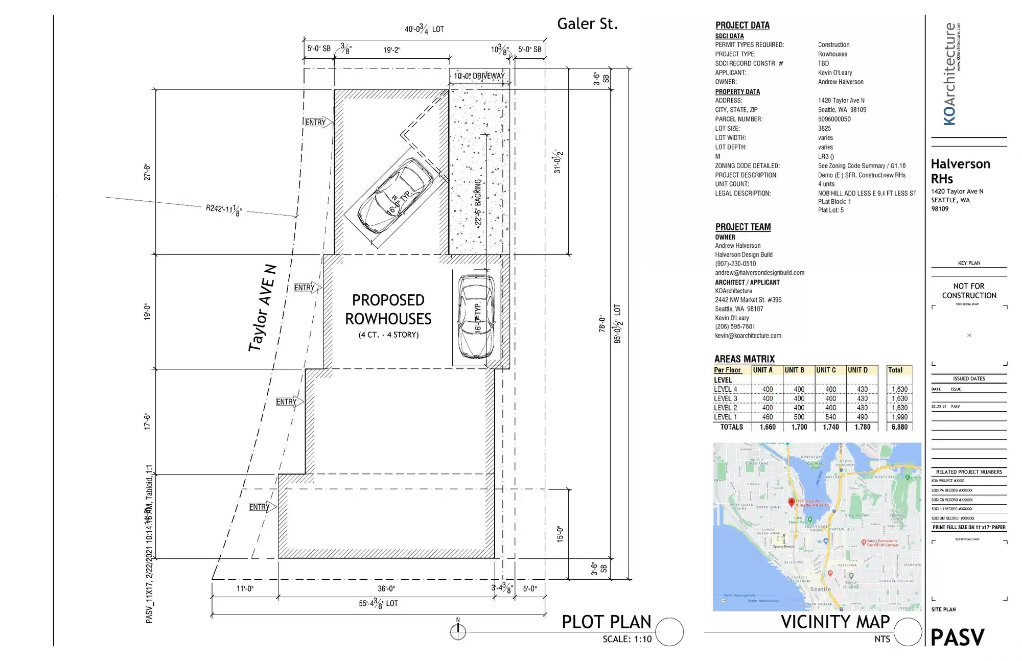 Site plan for 1420 Taylor Ave N
