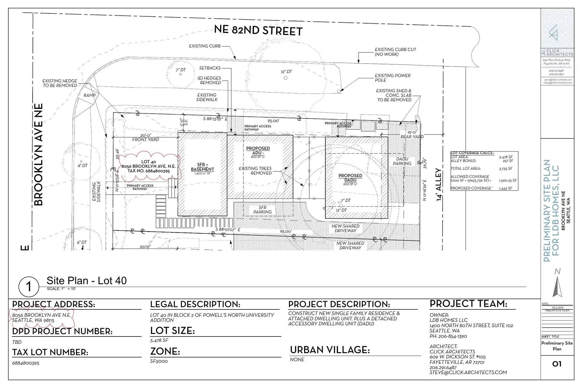 Site plan for 8056 Brooklyn Ave NE