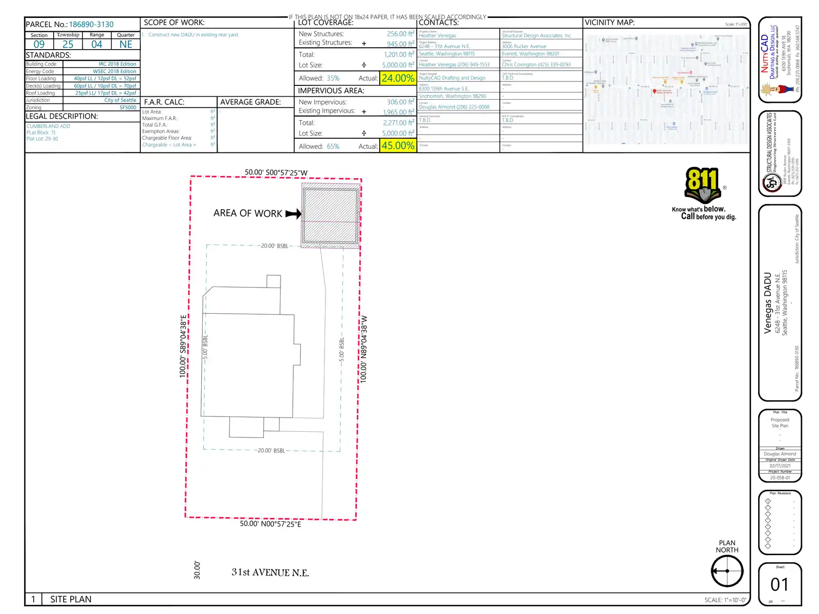 Site plan for 6248 31st Ave NE