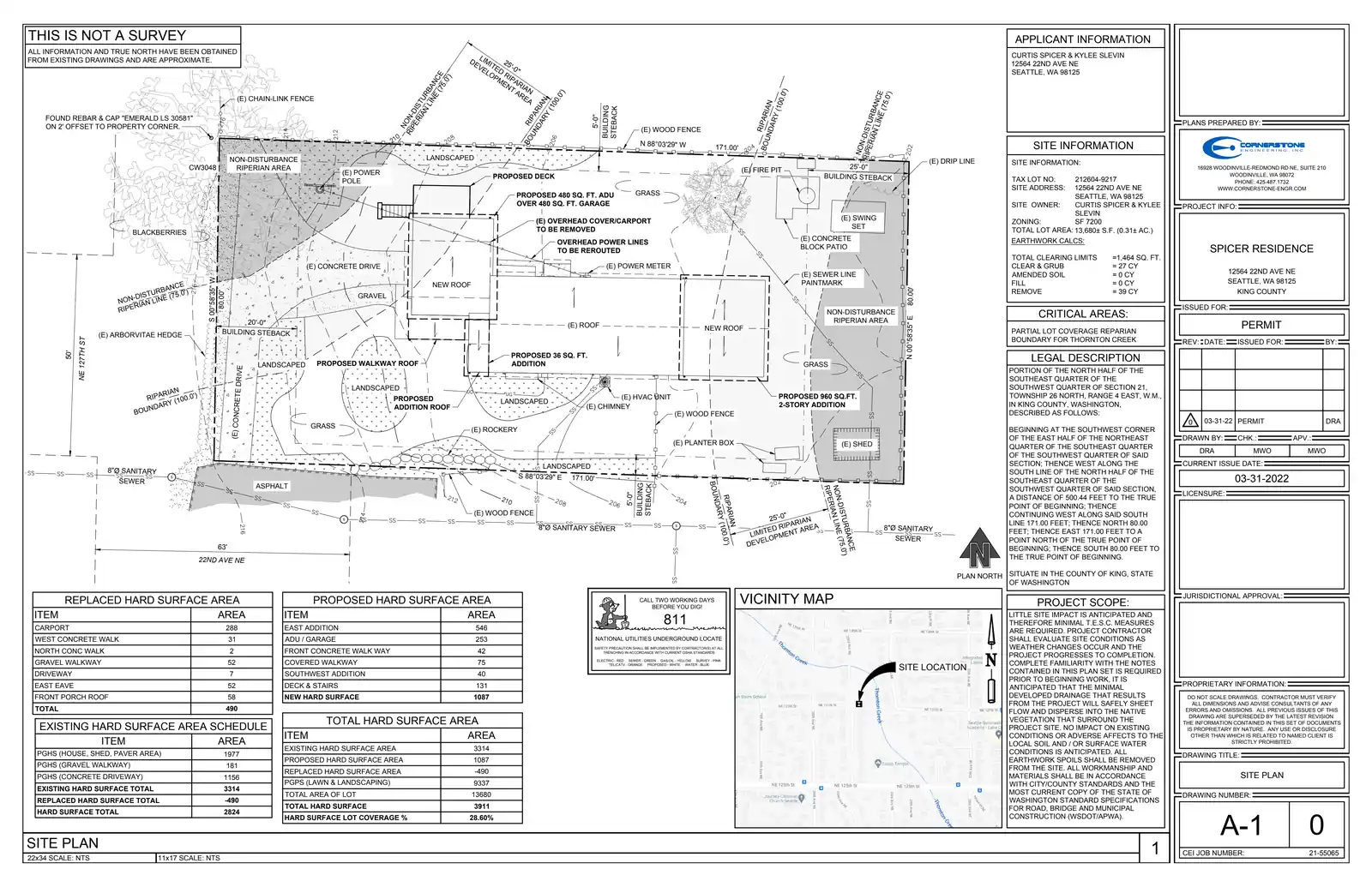 Site plan for 12564 22nd Ave NE
