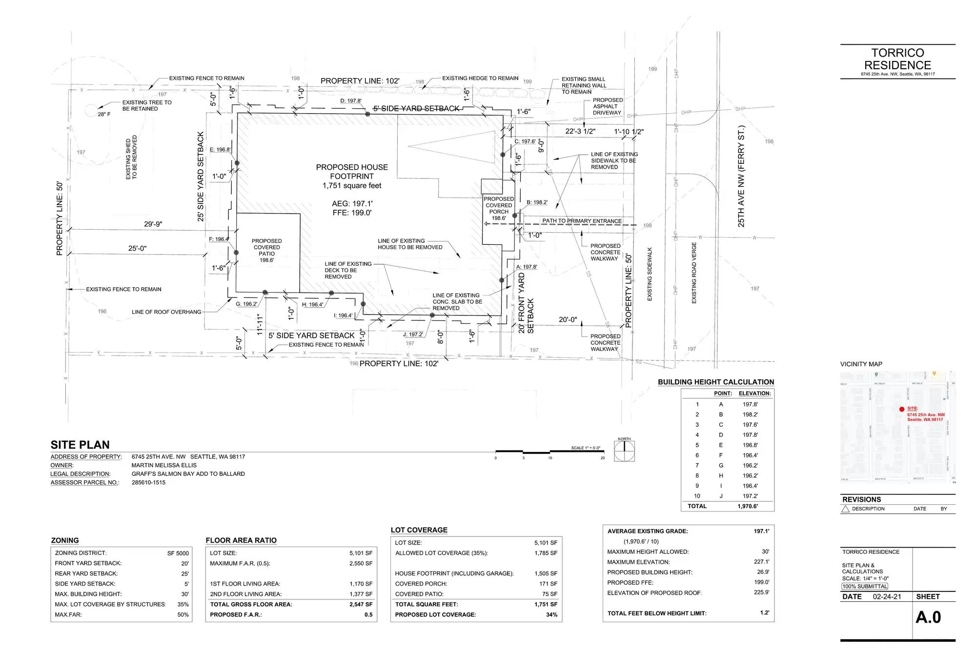 Site plan for 6745 25th Ave NW