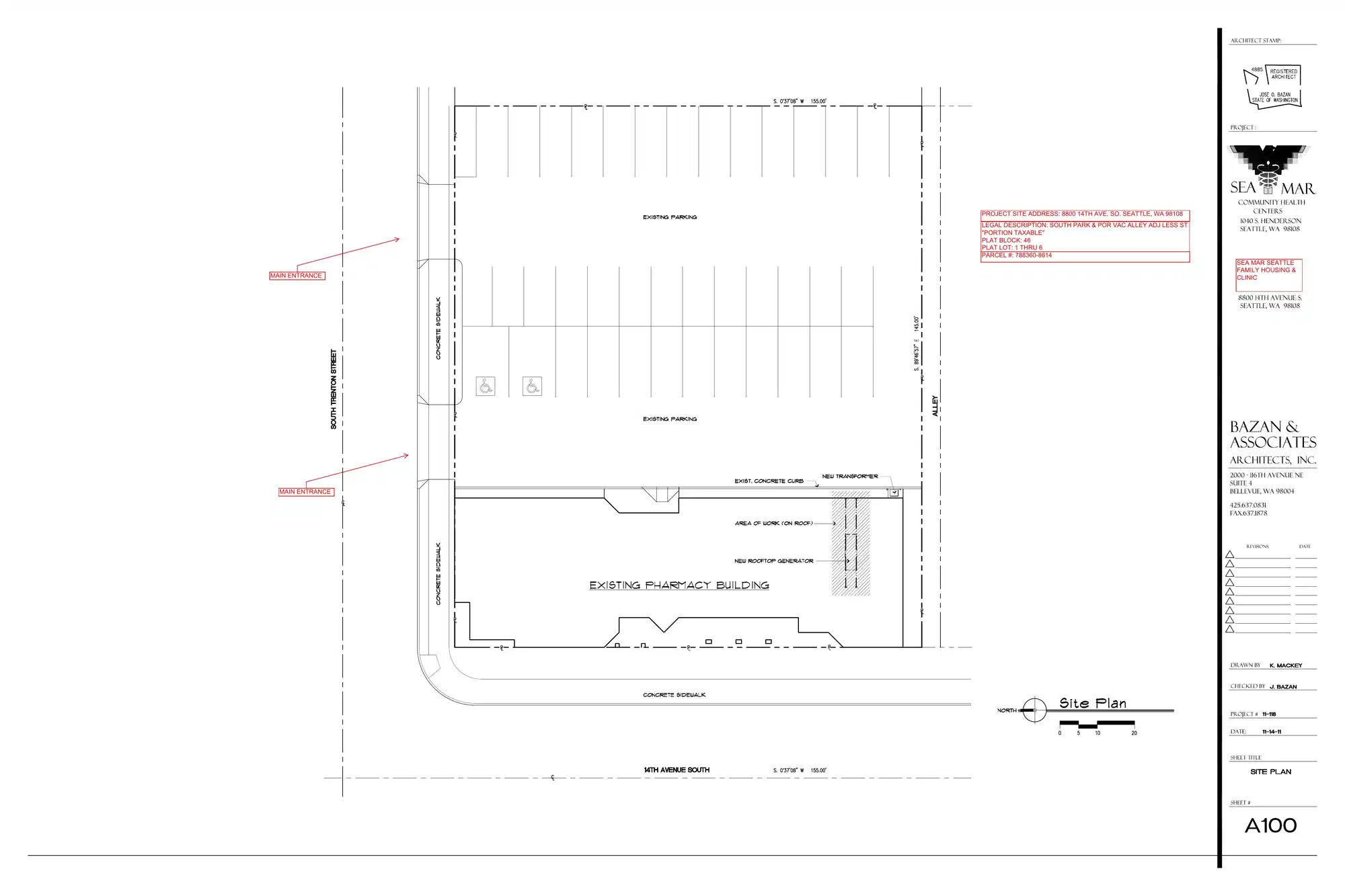 Site plan for 8800 14th Ave S