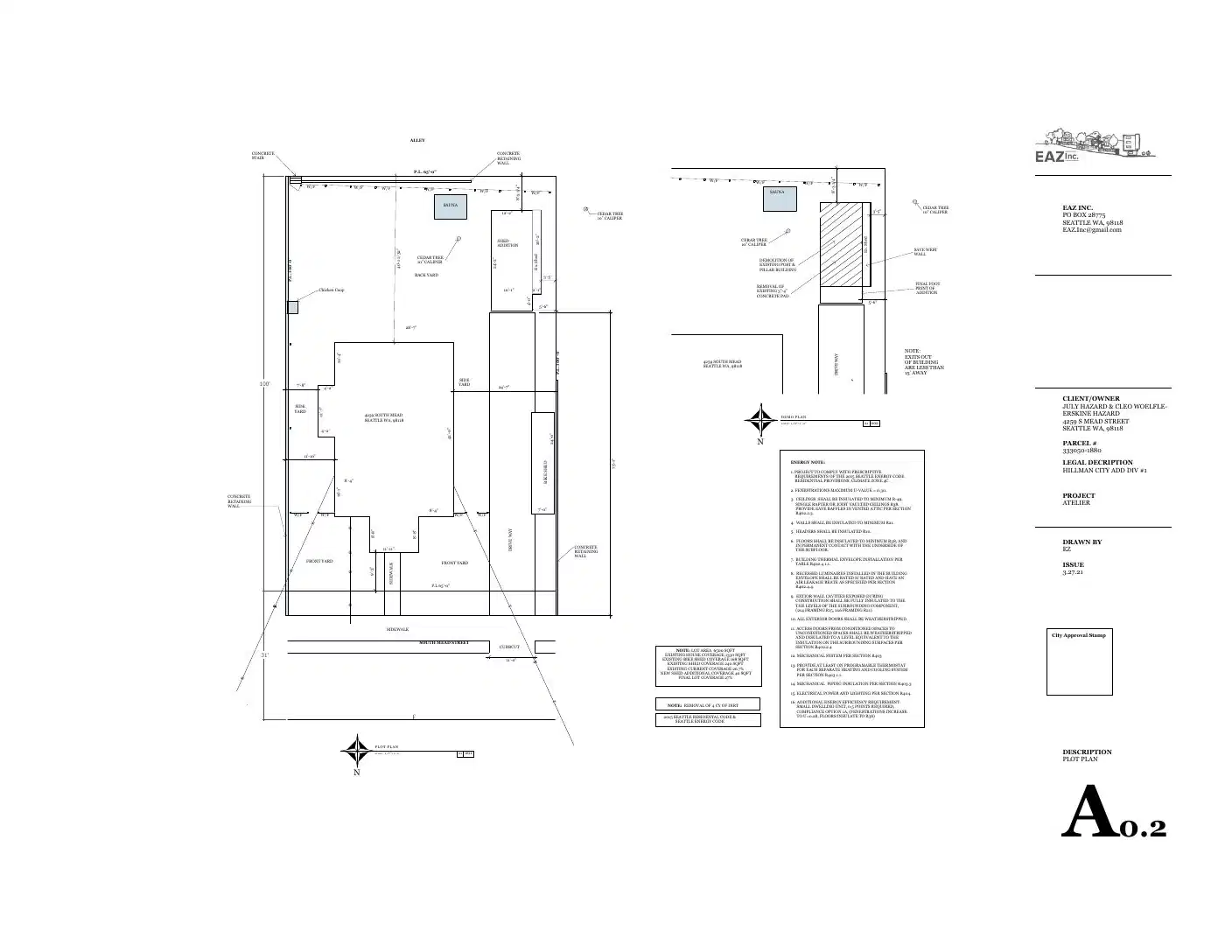 Site plan for 4259 S Mead St