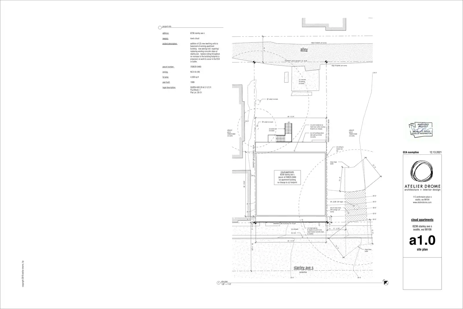 Site plan for 6236 Stanley Ave S