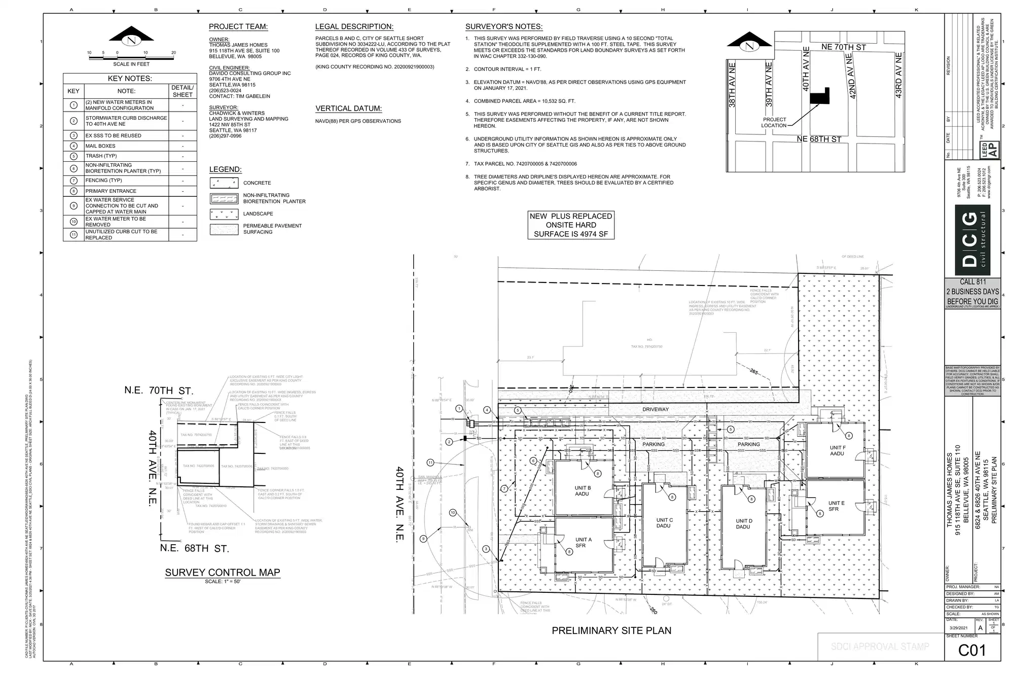 Site plan for 6824 40th Ave NE