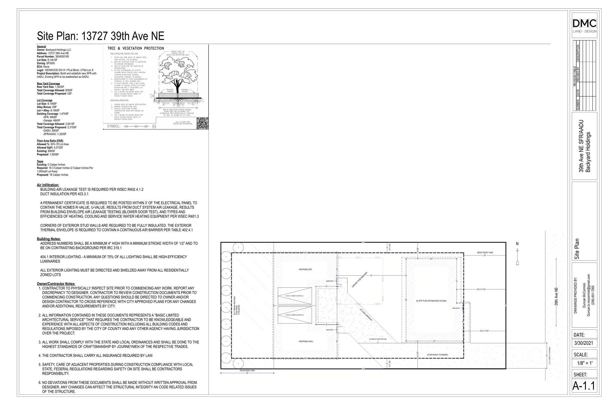 Site plan for 13725 39th Ave NE