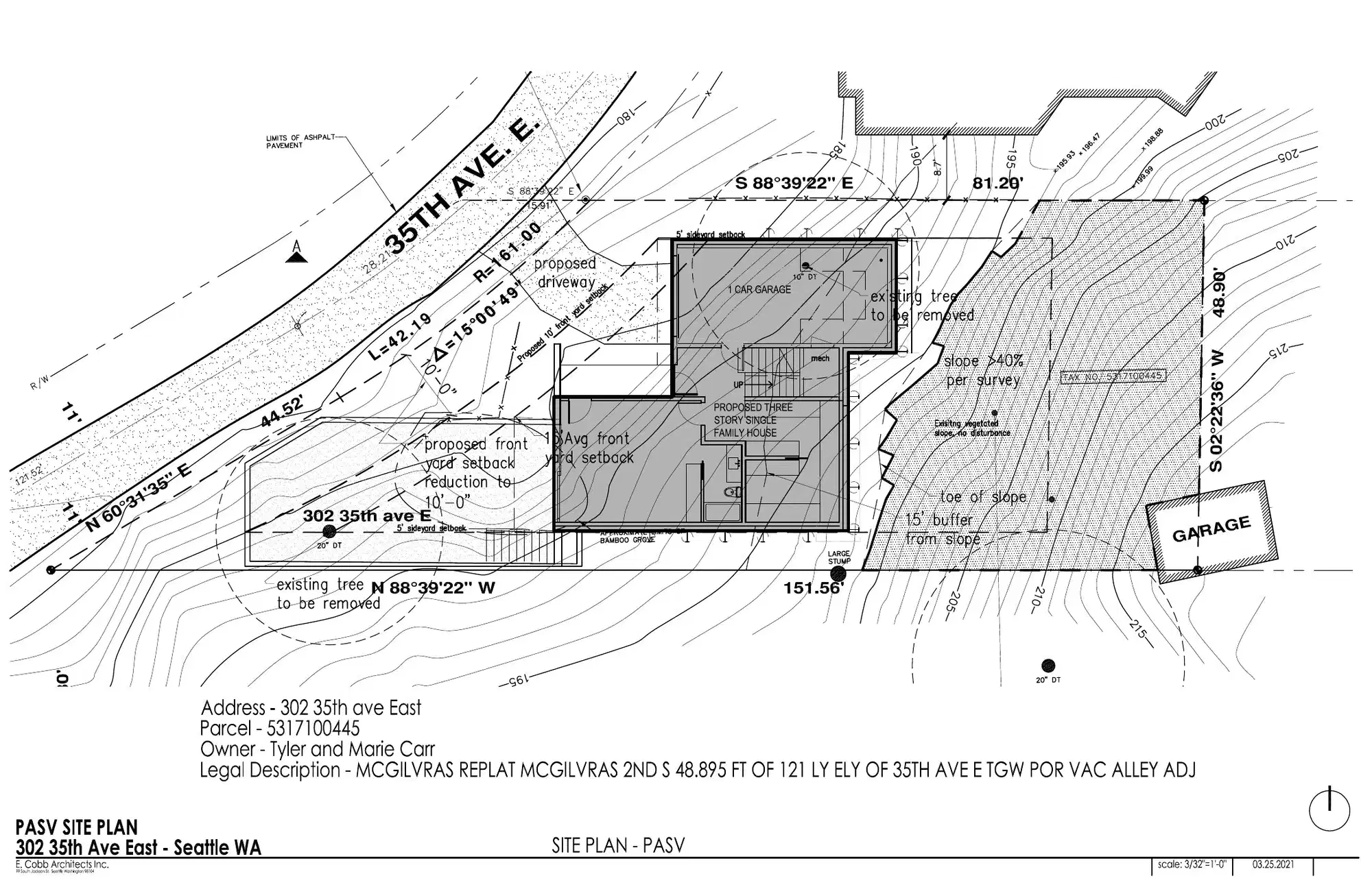 Site plan for 302 35th Ave E