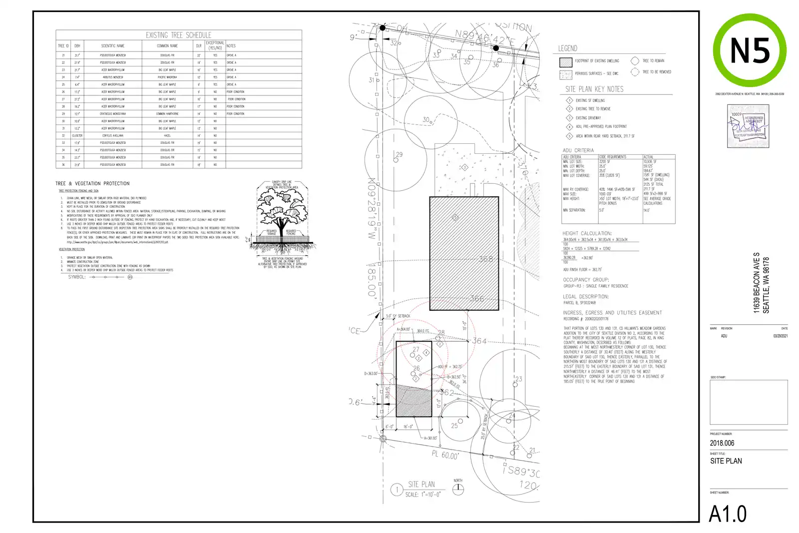 Site plan for 11639 Beacon Ave S