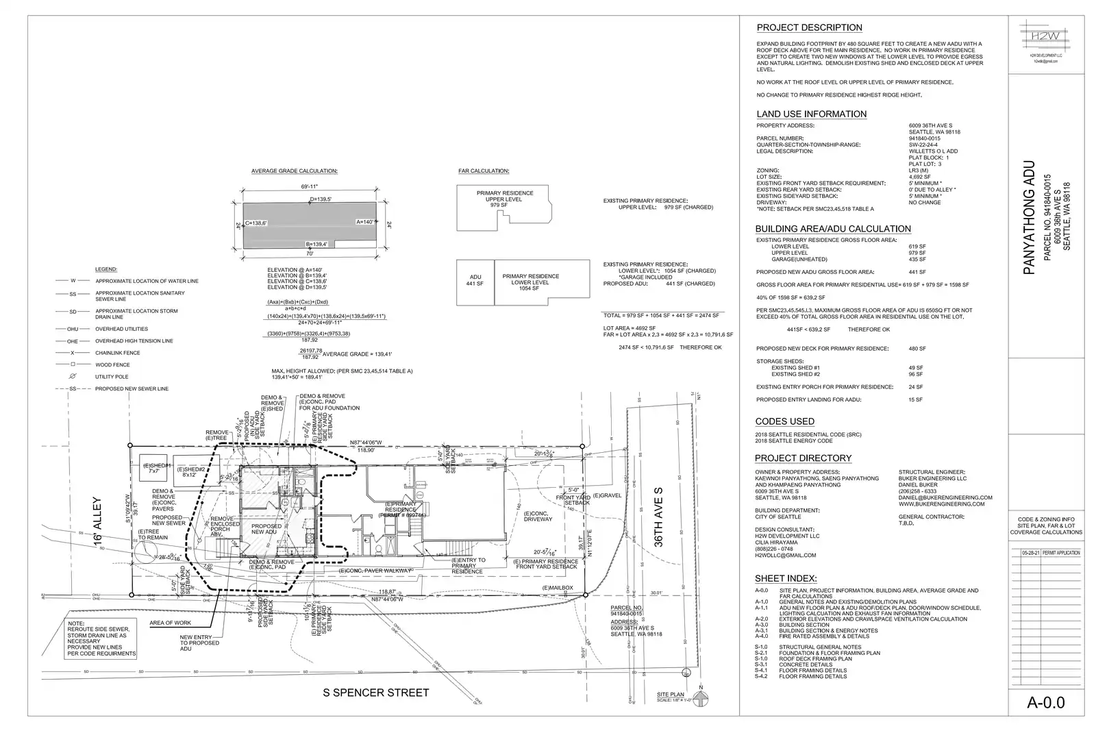 Site plan for 6009 36th Ave S
