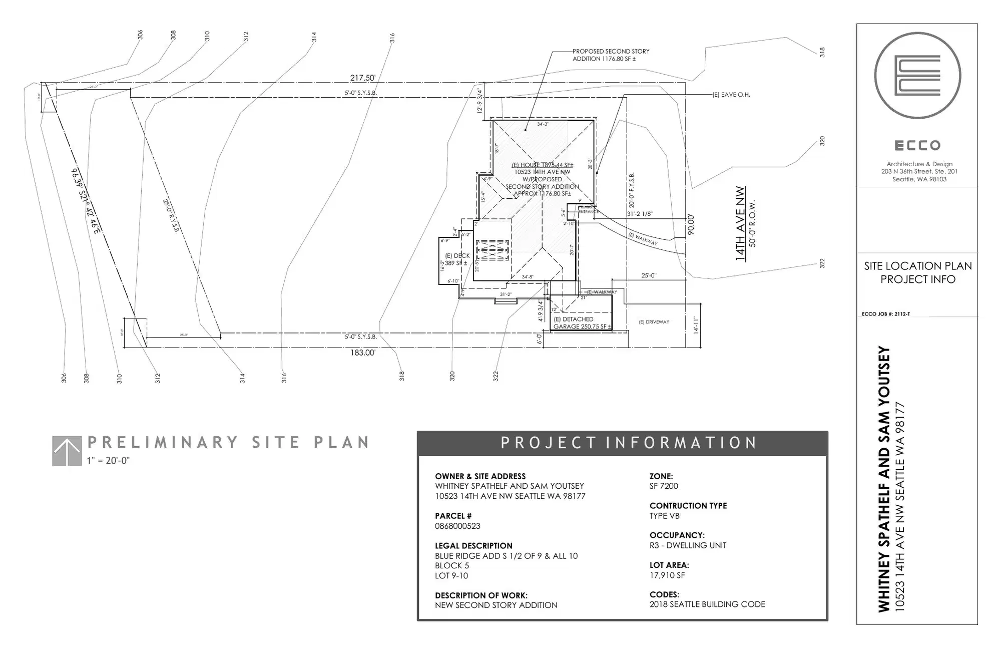 Site plan for 10523 14th Ave NW