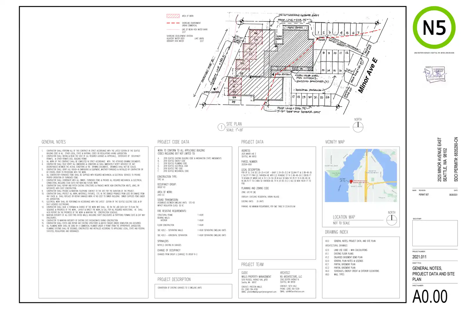 Site plan for 2525 Minor Ave E