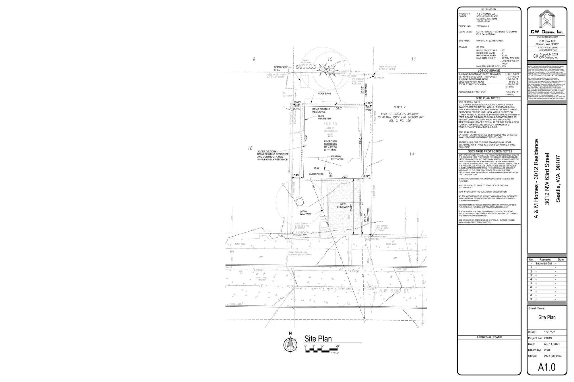 Site plan for 3012 NW 63rd St