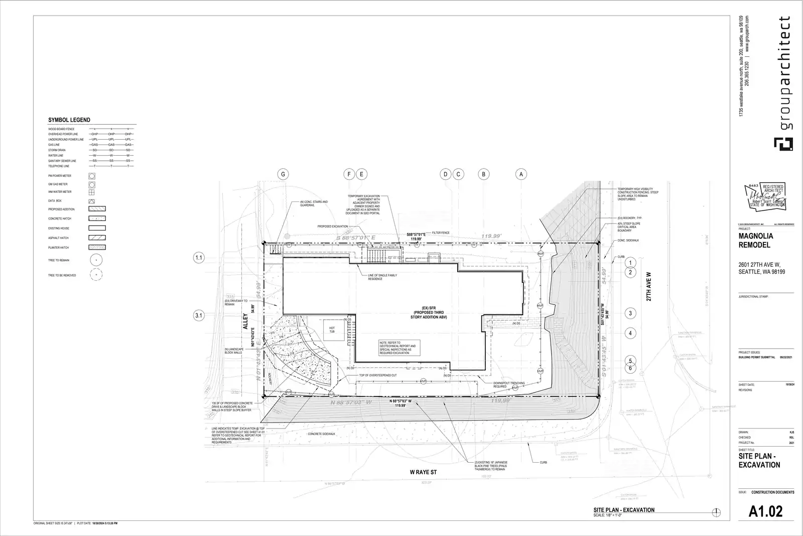 Site plan for 2601 27th Ave W