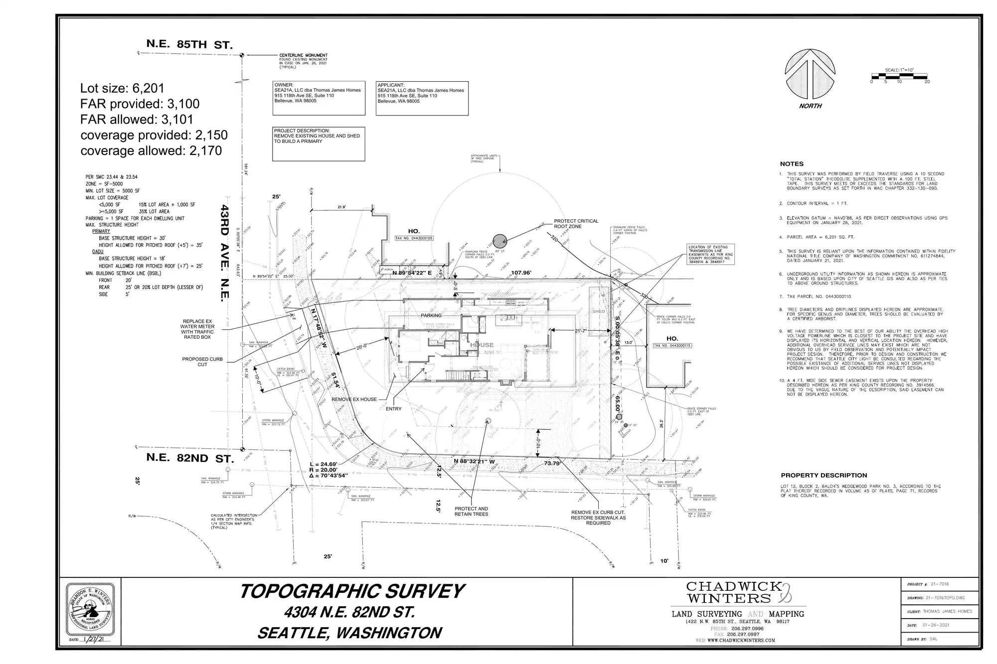 Site plan for 4304 NE 82nd St