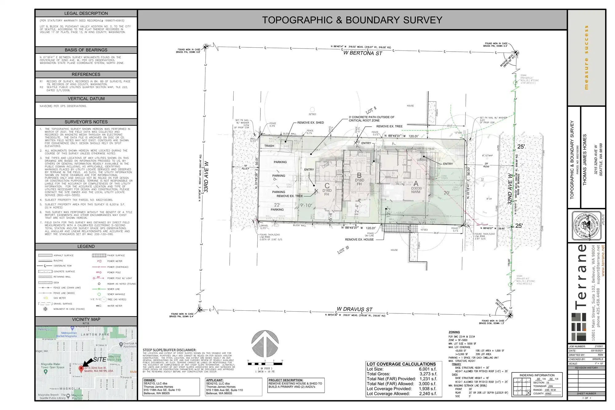 Site plan for 3215 32nd Ave W