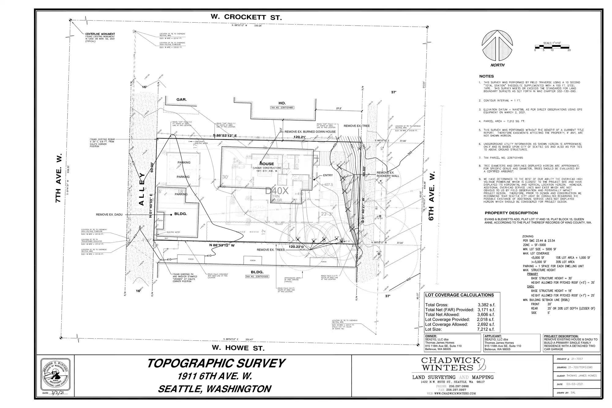 Site plan for 1911 6th Ave W