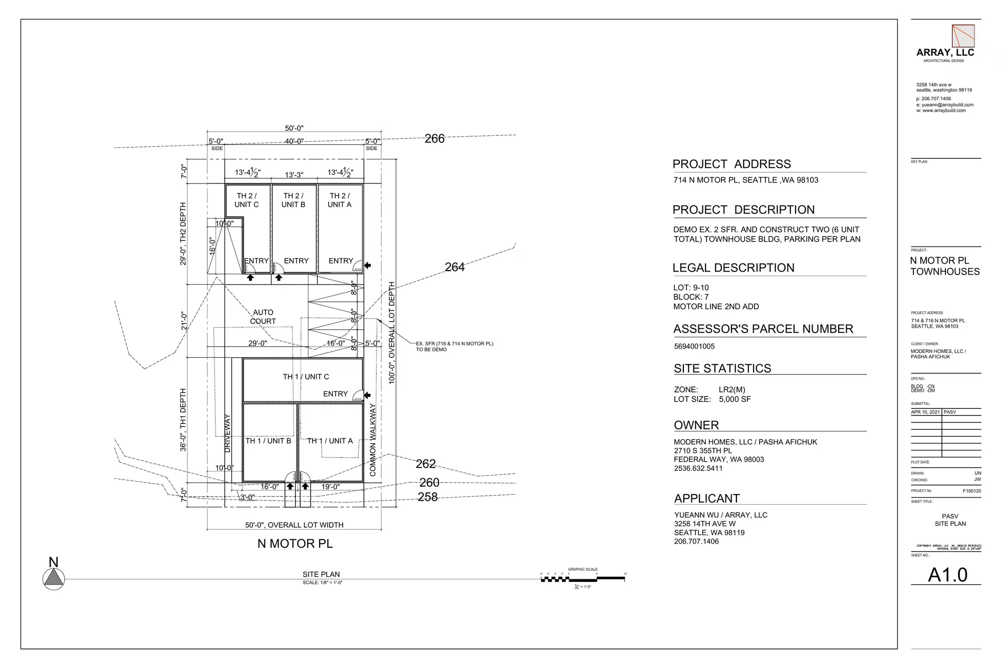 Site plan for 714 N Motor Pl