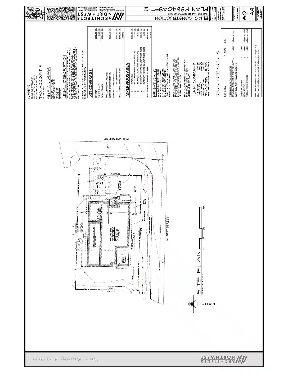 Site plan for 9103 25th Ave NE