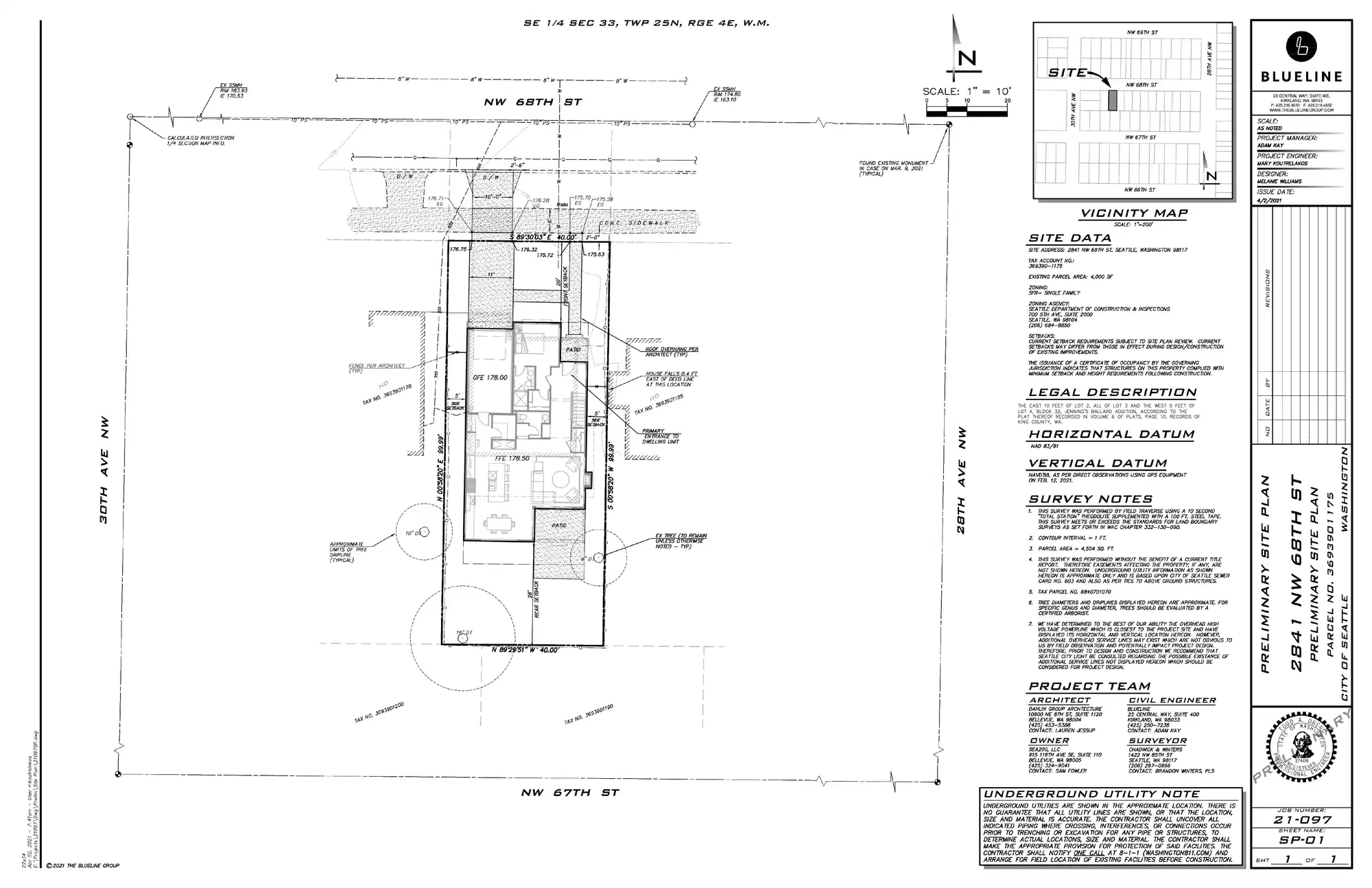Site plan for 2841 NW 68th St