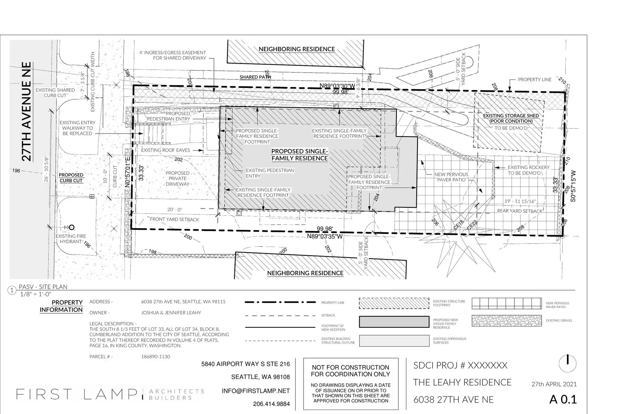 Site plan for 6038 27th Ave NE