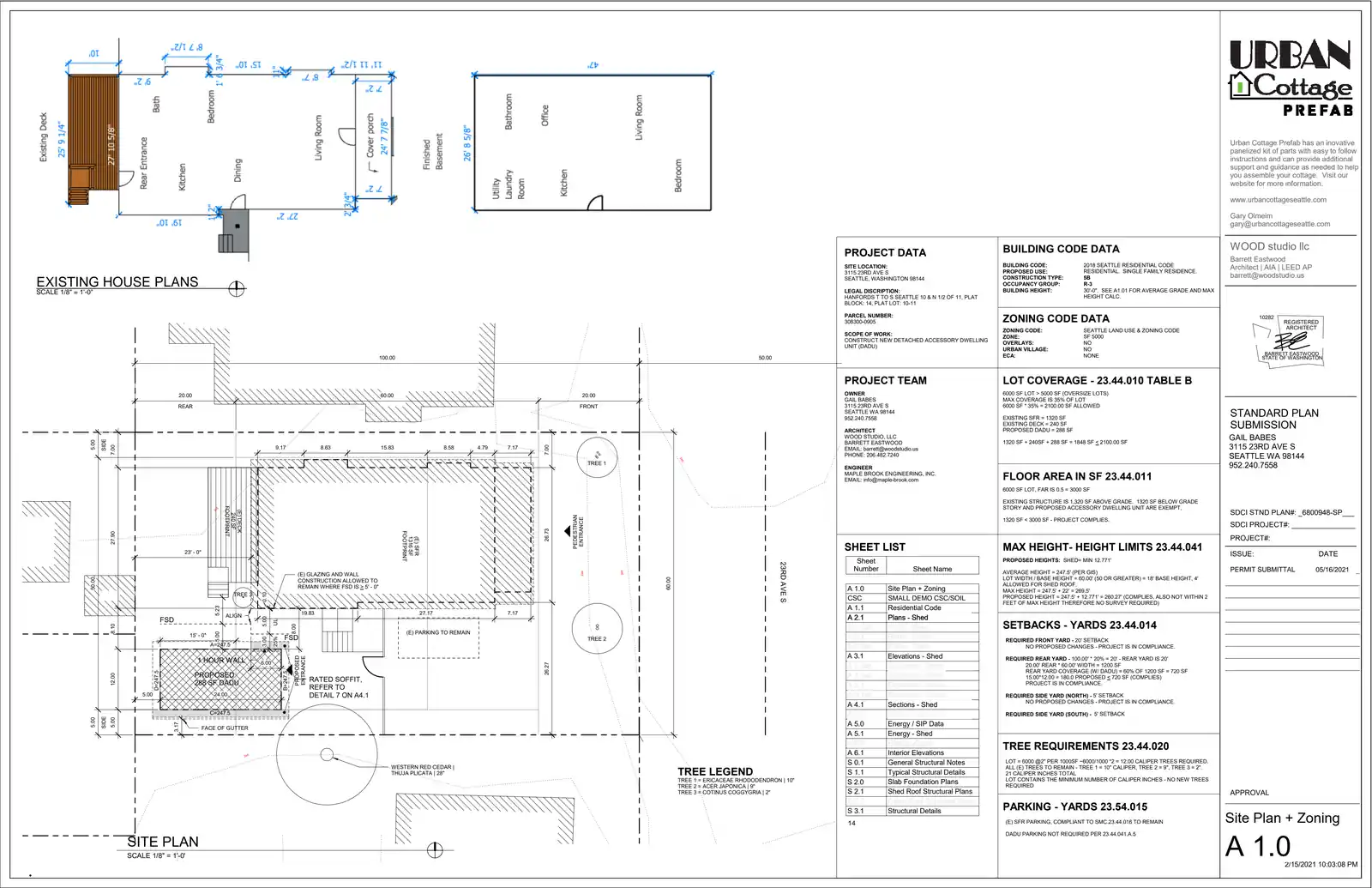 Site plan for 3115 23rd Ave S
