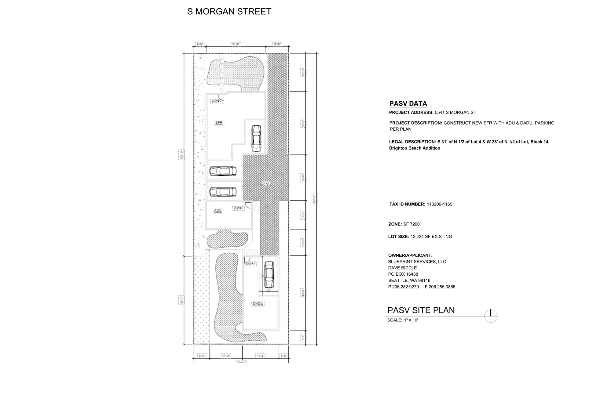 Site plan for 5541 S Morgan St