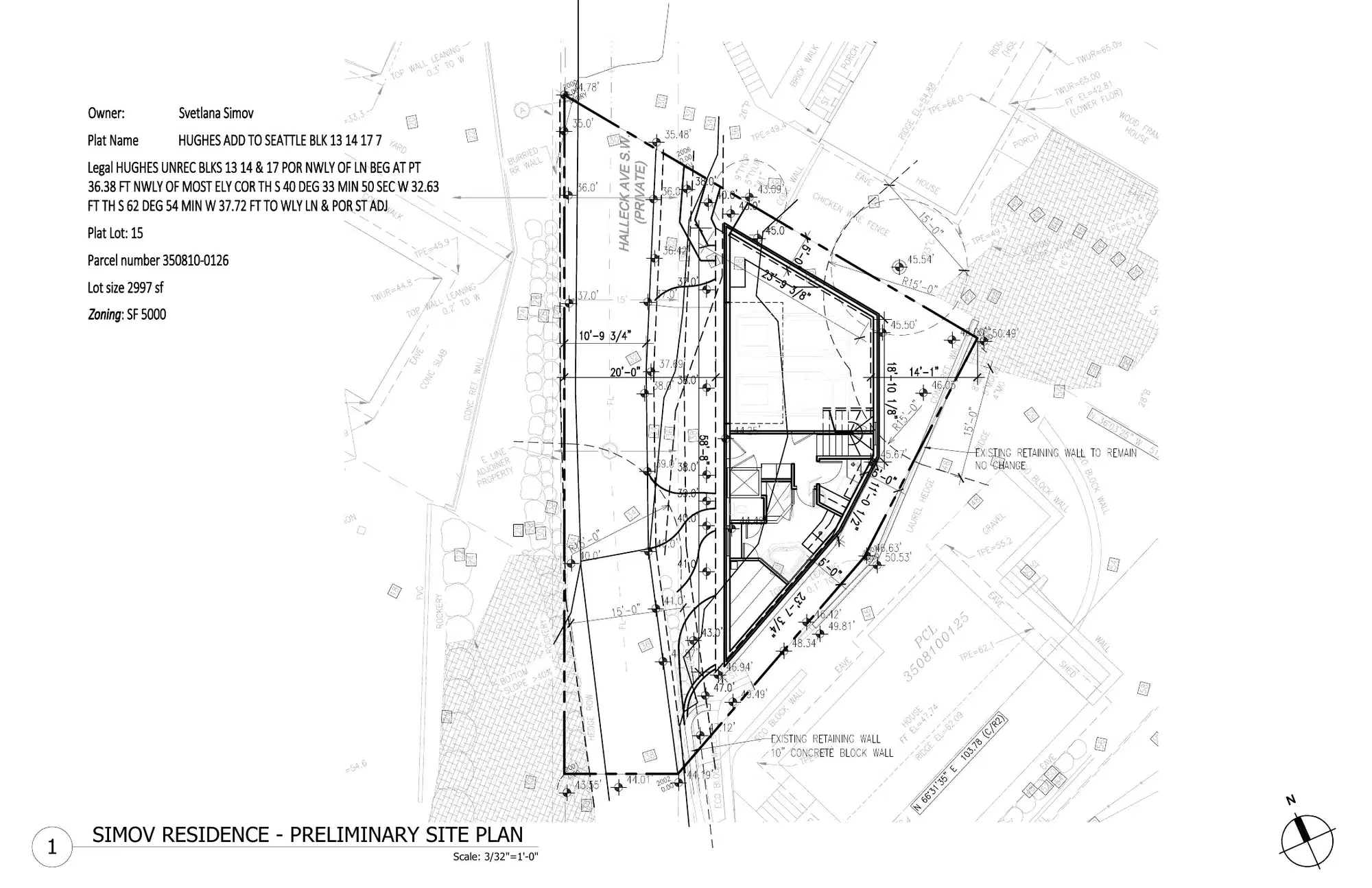 Site plan for 2362 Halleck Ave SW