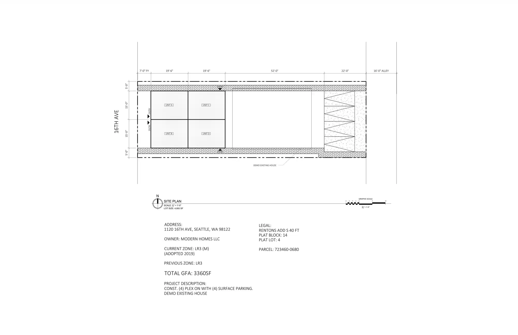 Site plan for 1120 16th Ave