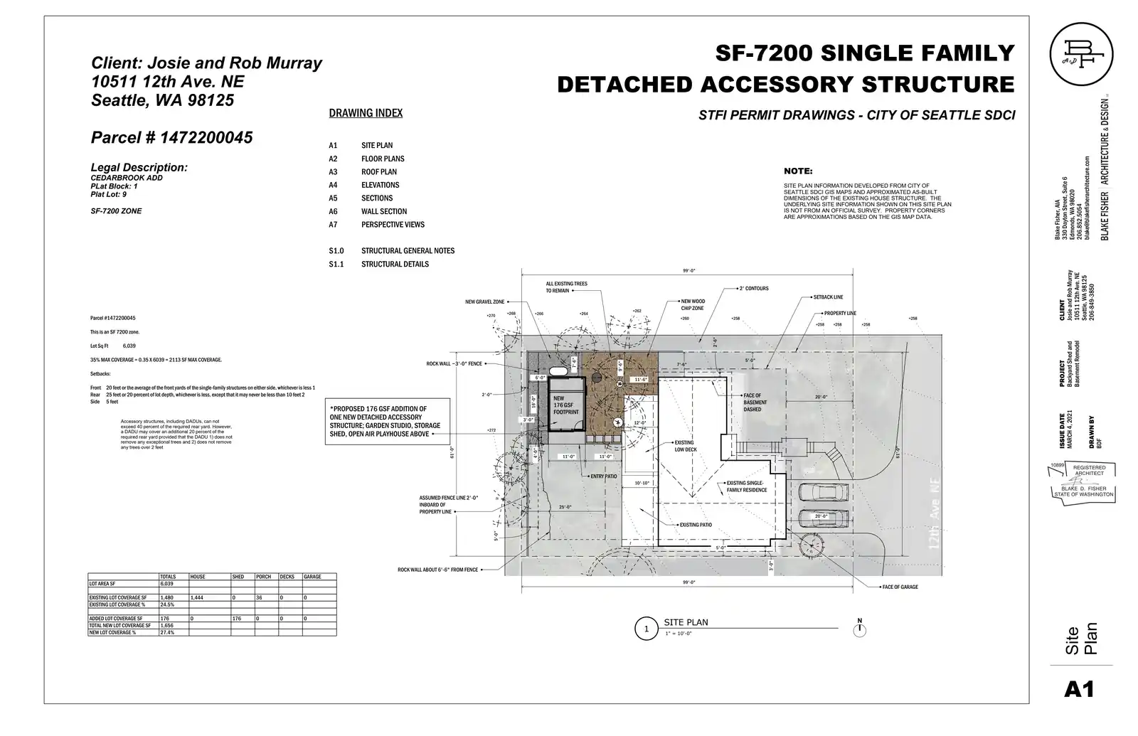 Site plan for 10511 12th Ave NE