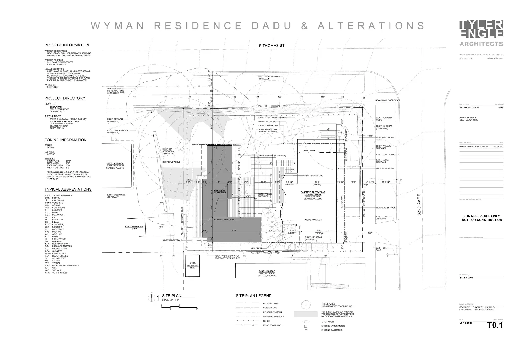 Site plan for 3117 E Thomas St