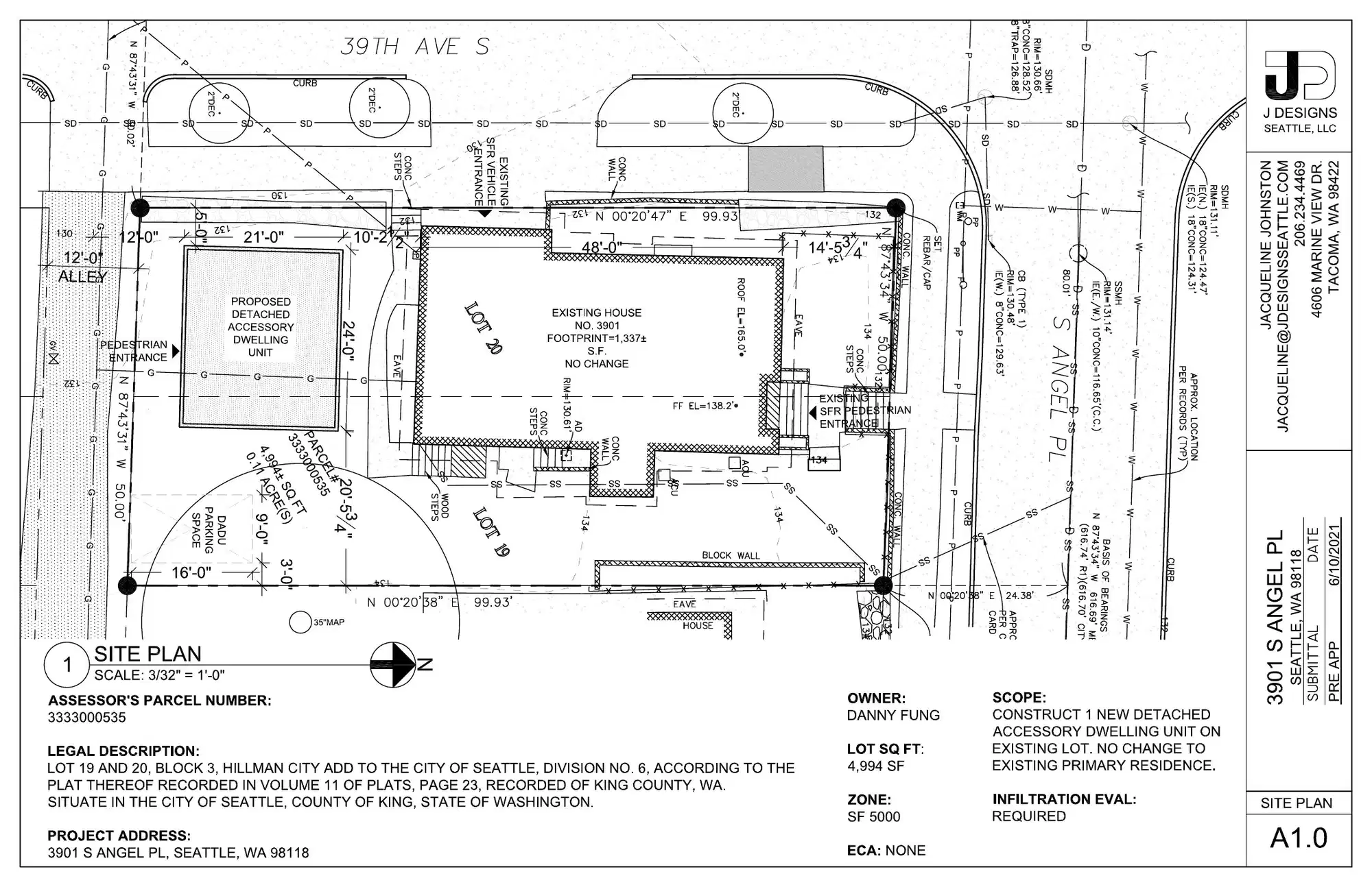 Site plan for 6490 39th Ave S