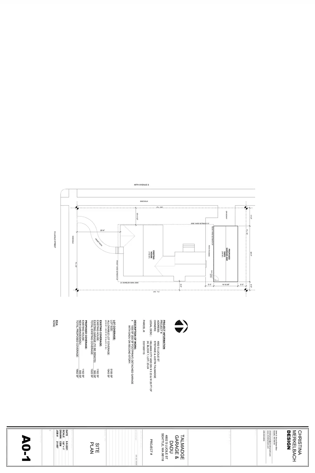 Site plan for 5414 48th Ave S
