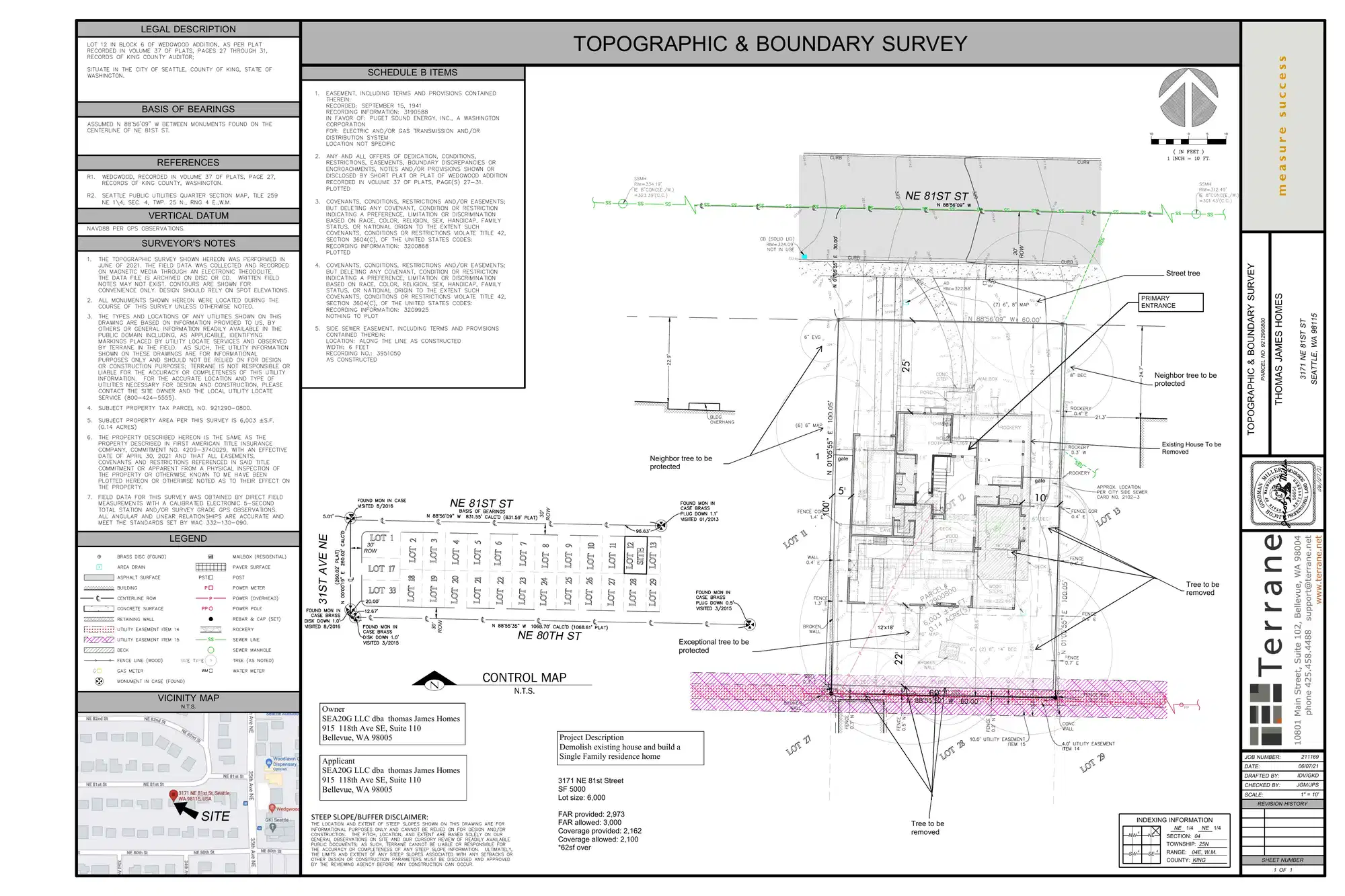 Site plan for 3171 NE 81st St