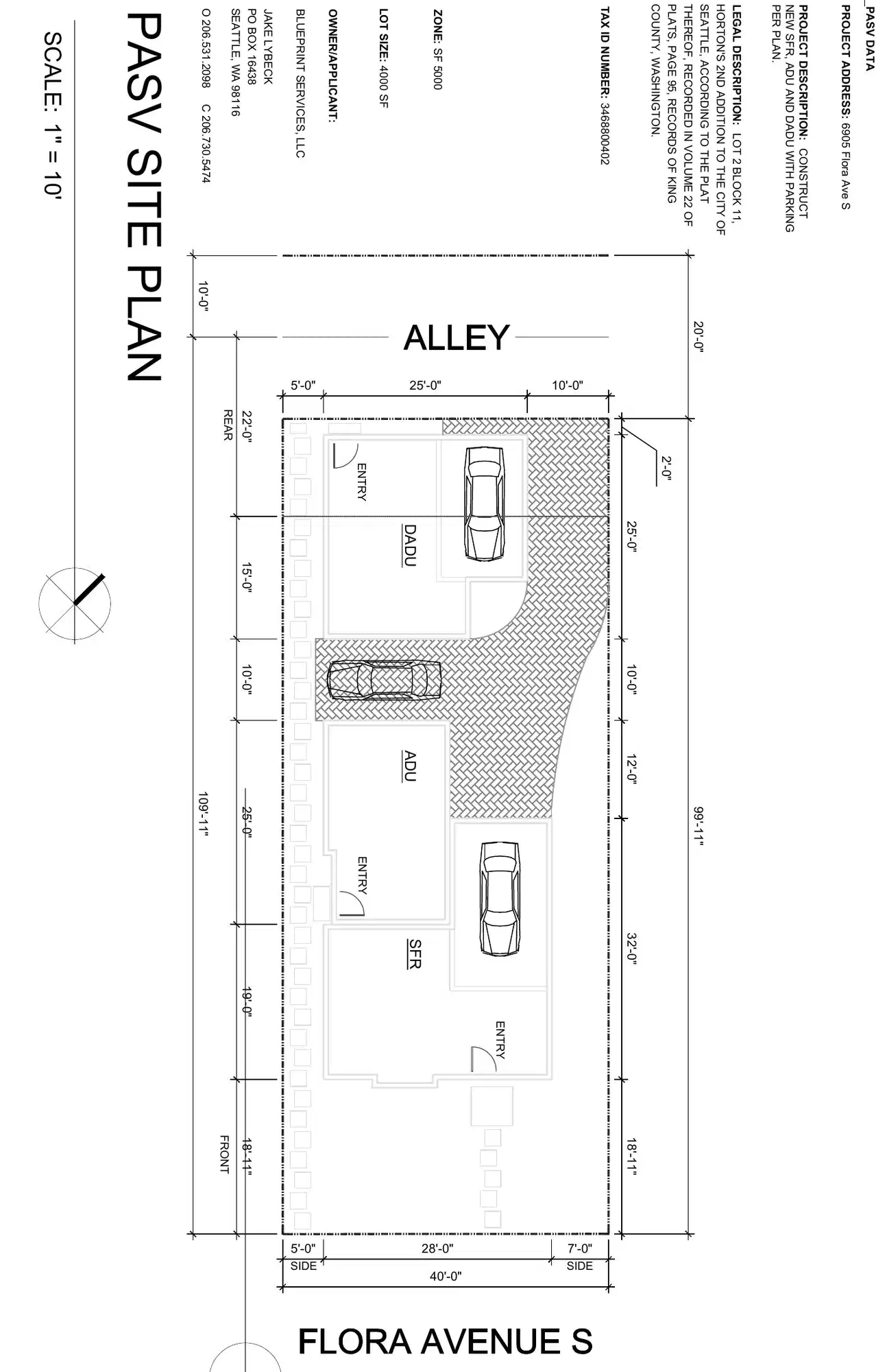 Site plan for 6905 Flora Ave S