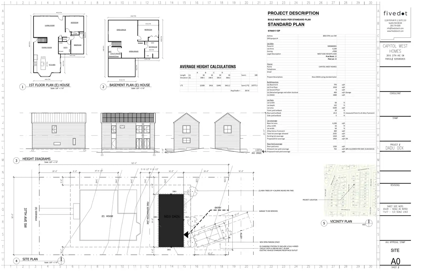 Site plan for 3816 37th Ave SW