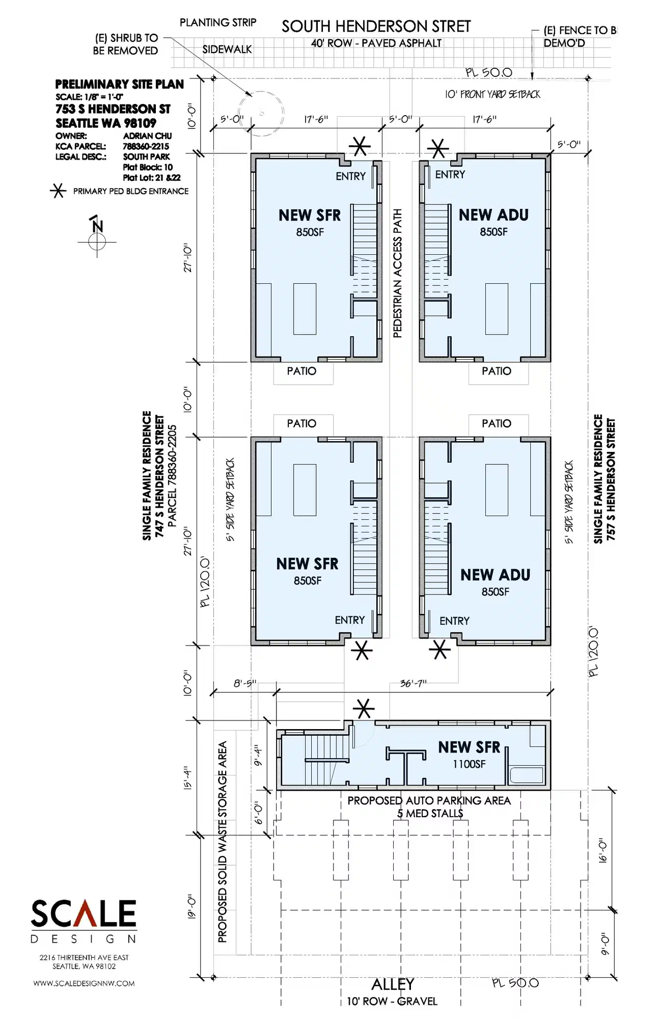 Site plan for 749 S Henderson St