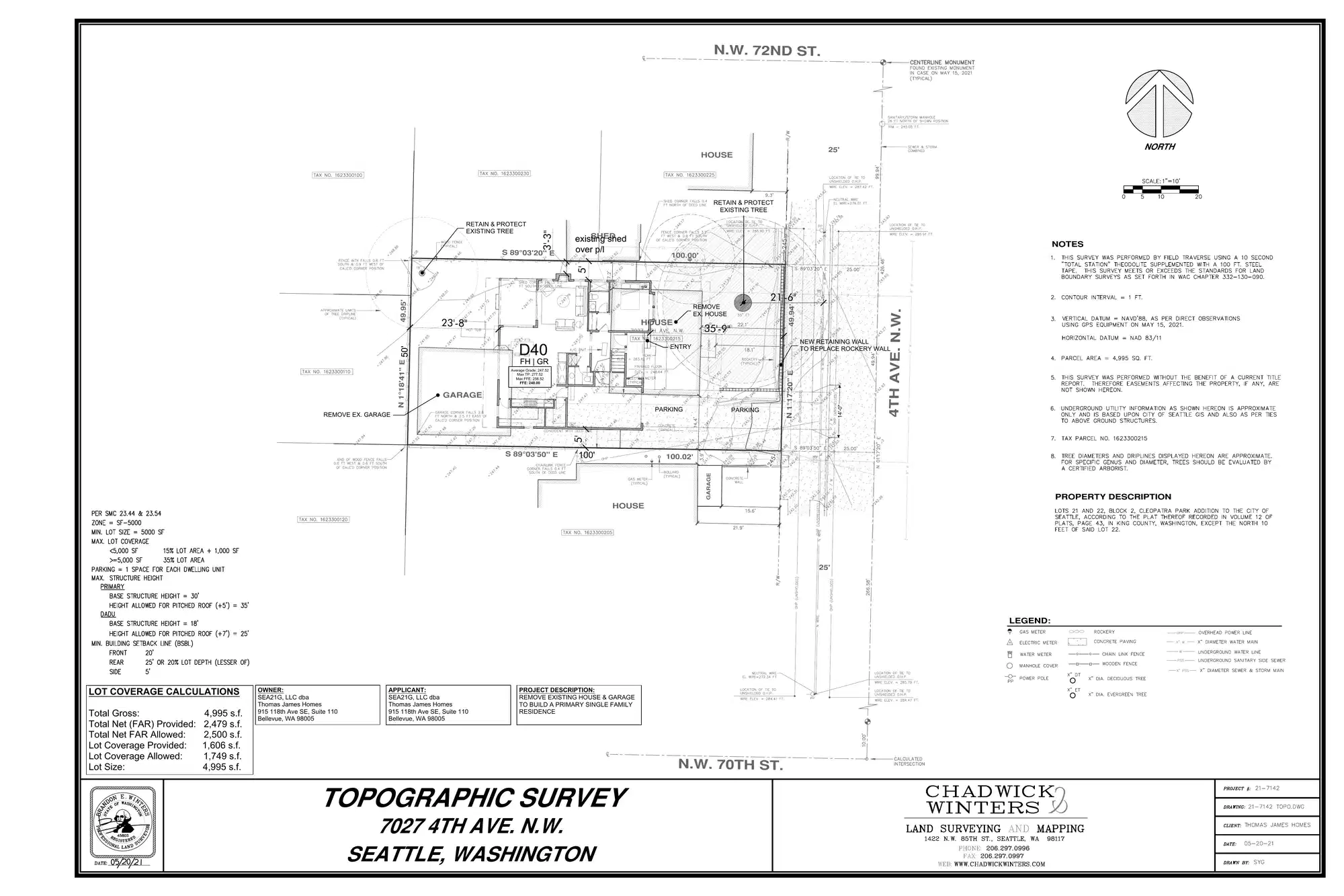 Site plan for 7027 4th Ave NW