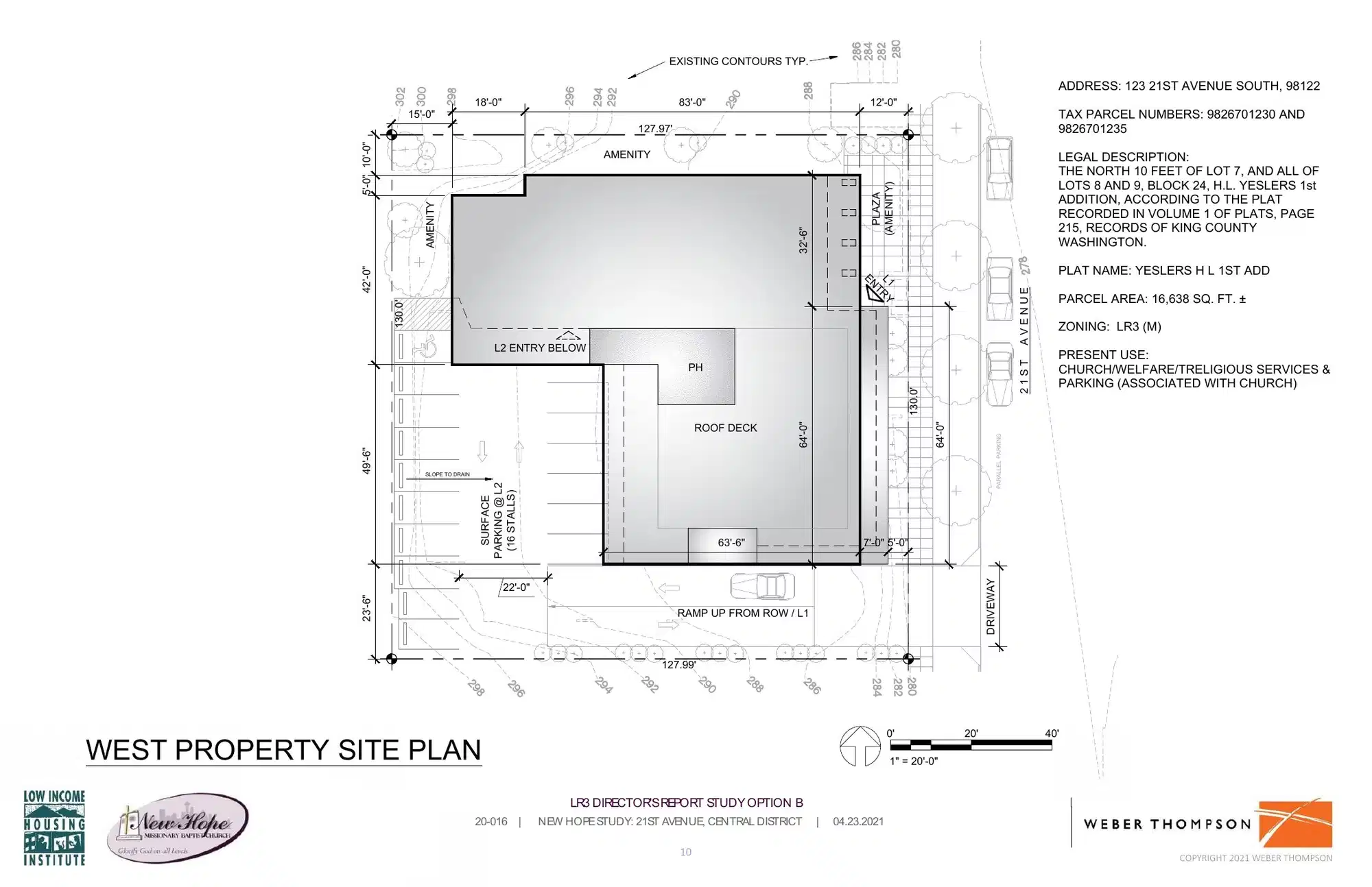 Site plan for 123 21st Ave