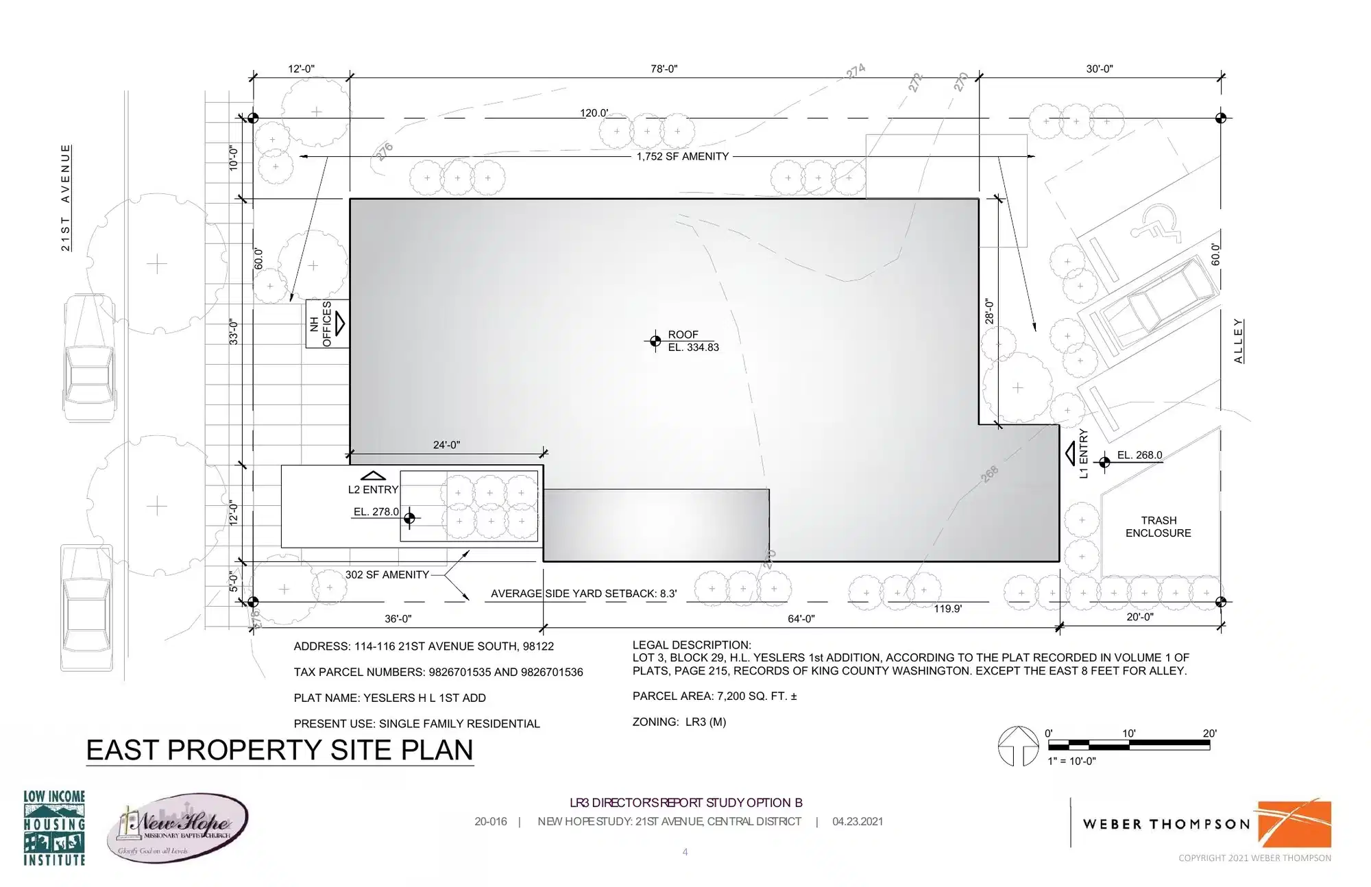 Site plan for 114 21st Ave