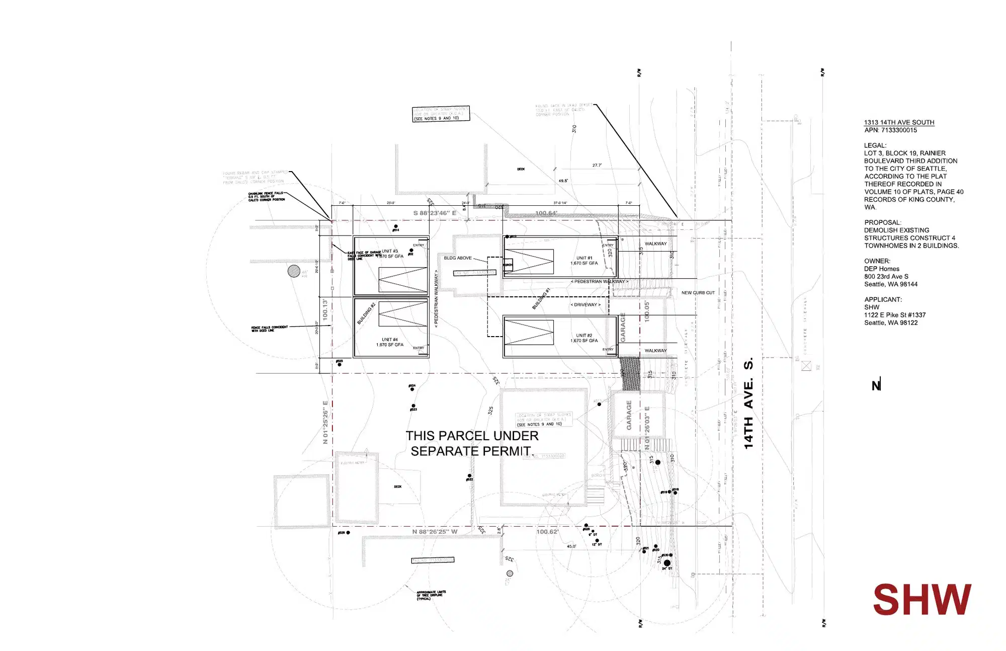 Site plan for 1311 14th Ave S
