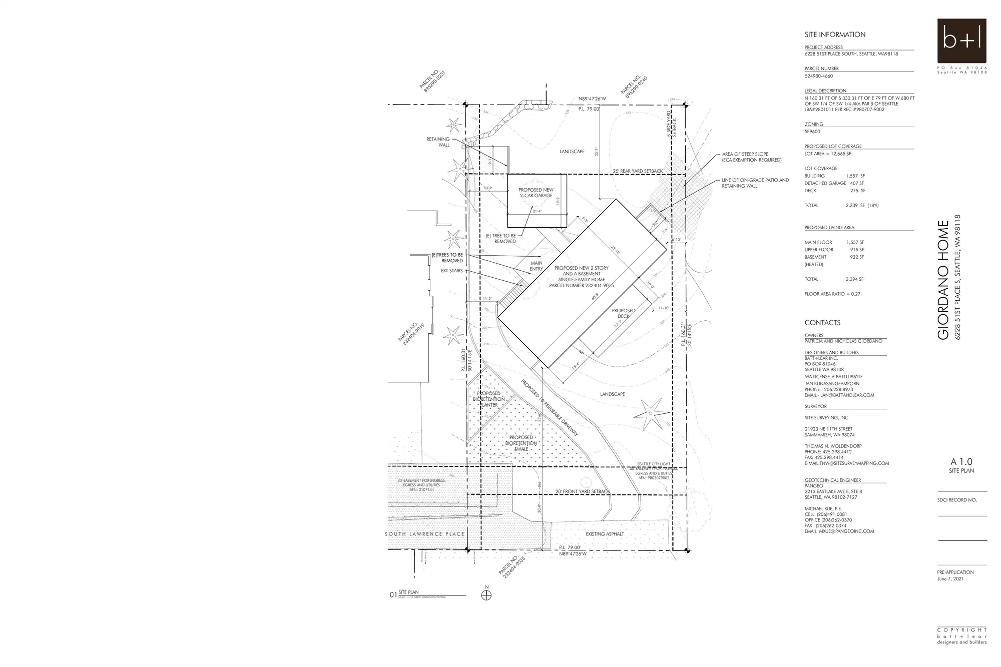 Site plan for 6228 51st Pl S
