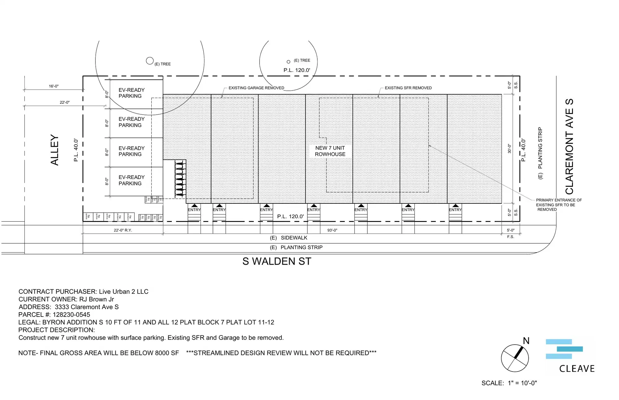 Site plan for 2820 S Walden St