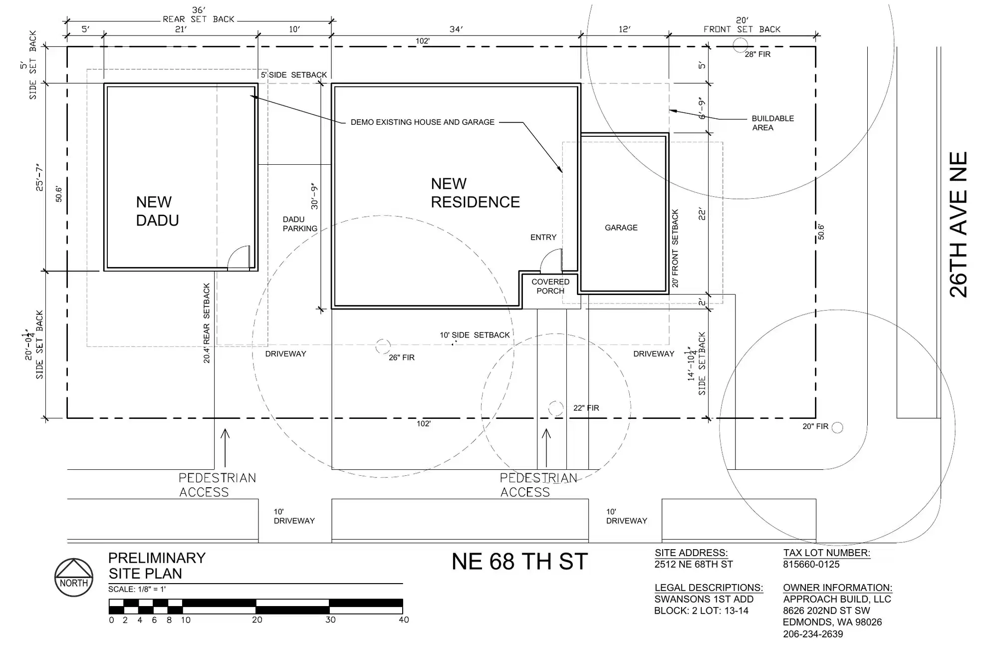 Site plan for 2512 NE 68th St