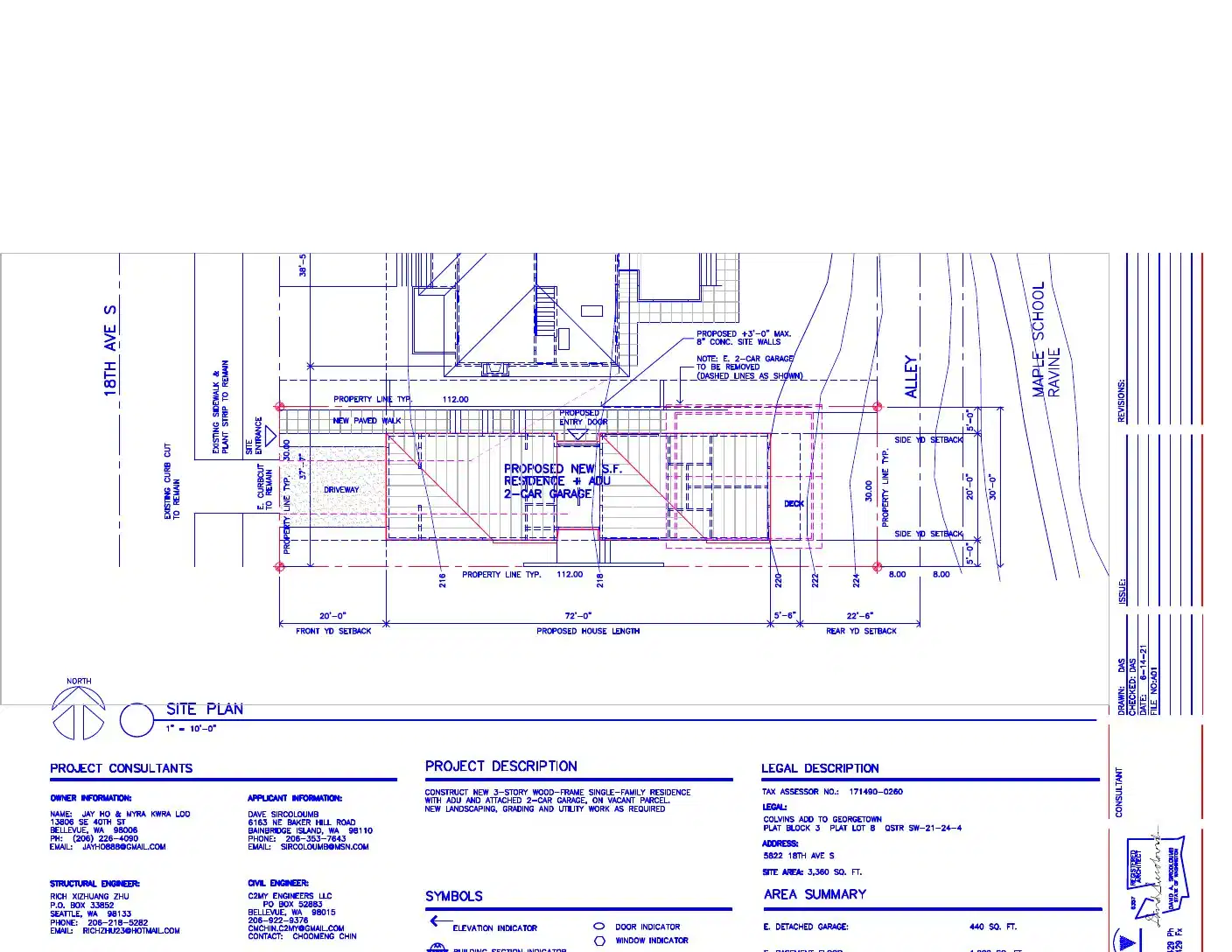 Site plan for 5822 18th Ave S