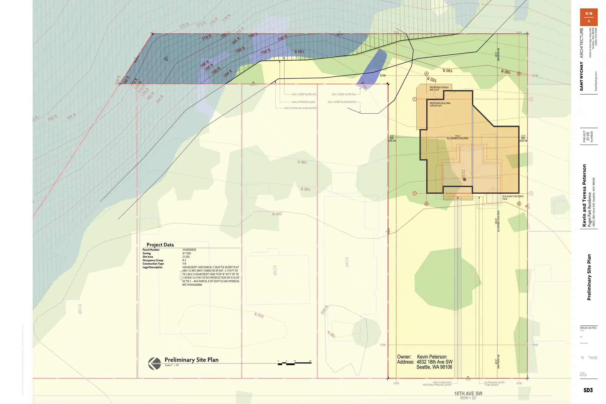 Site plan for 4832 18th Ave SW