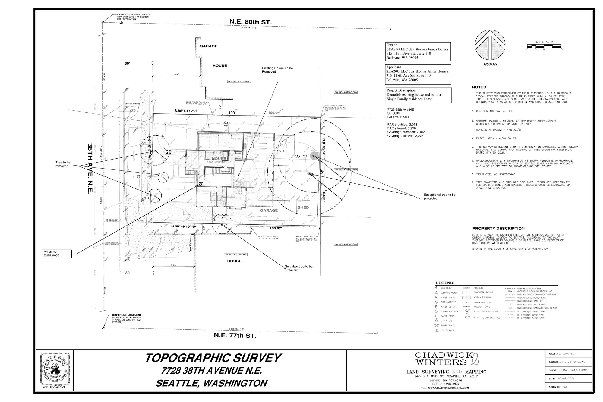 Site plan for 7728 38th Ave NE