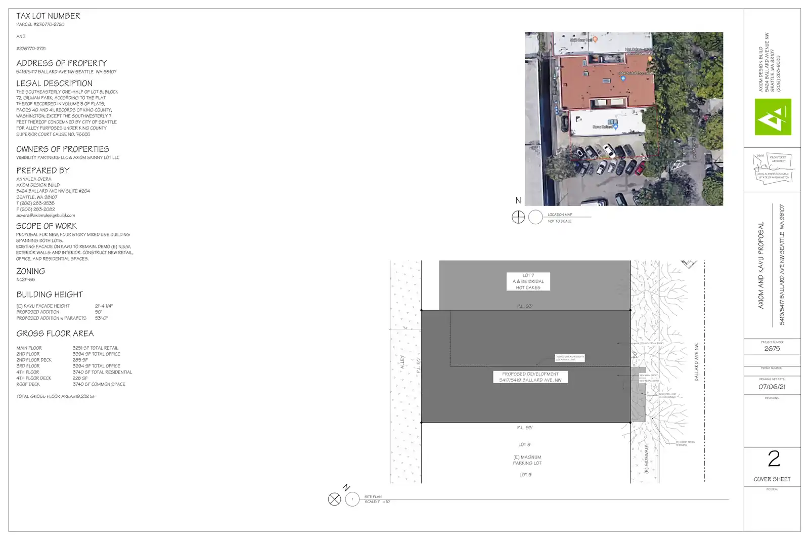 Site plan for 5417 Ballard Ave NW