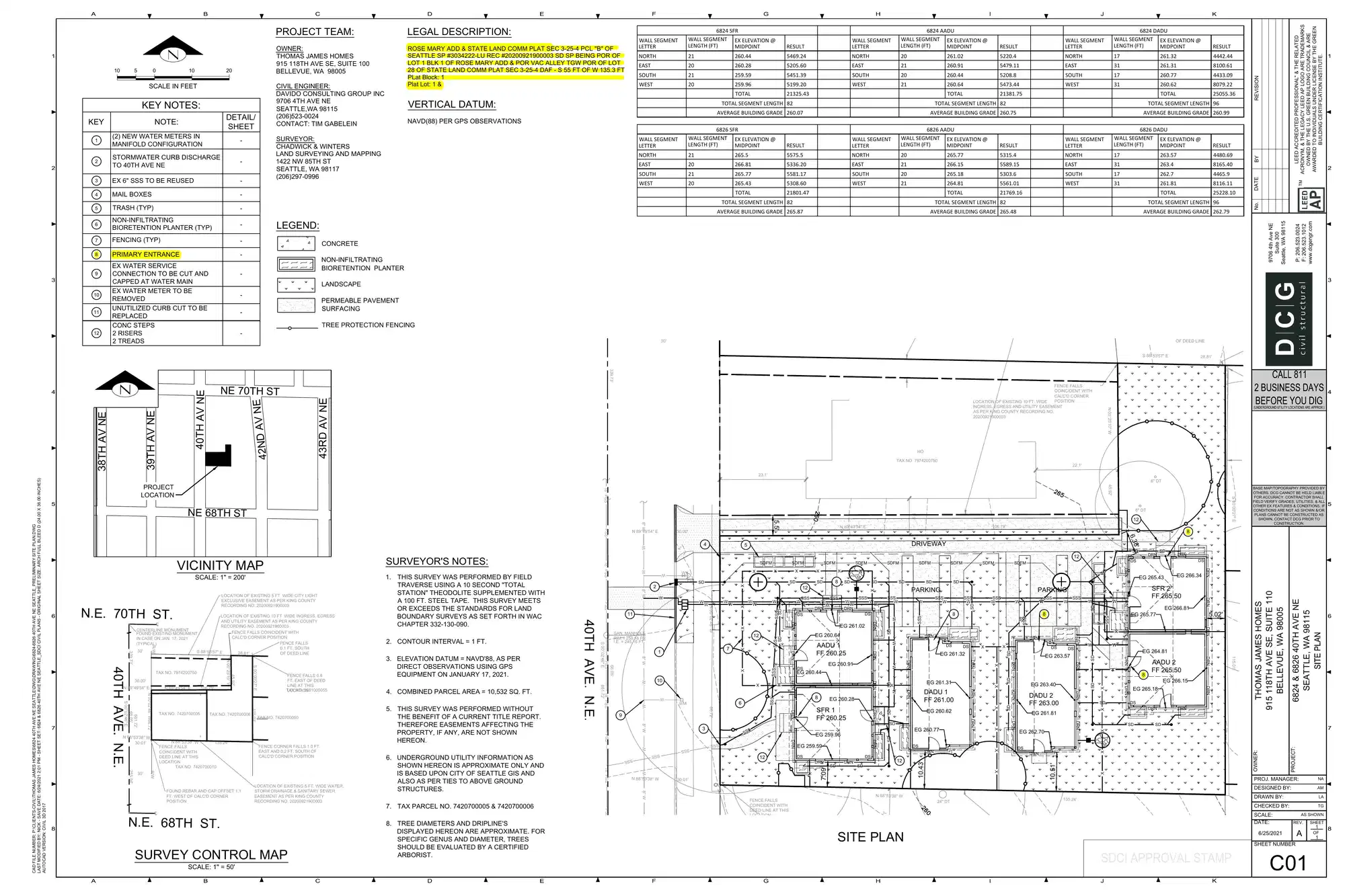 Site plan for 6826 40th Ave NE