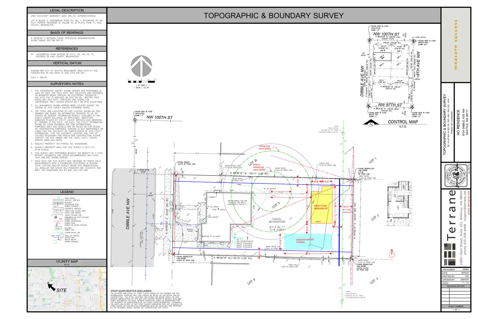 Site plan for 9732 Dibble Ave NW