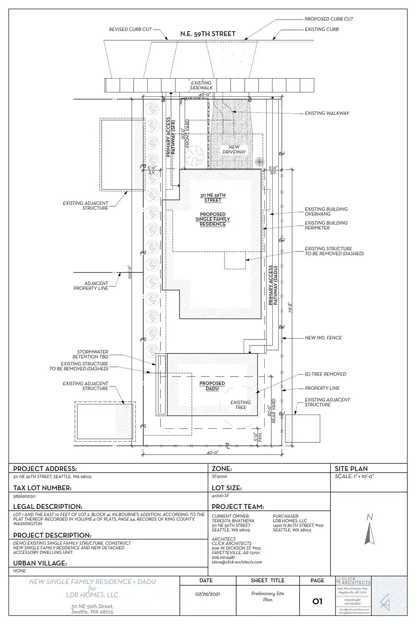 Site plan for 311 NE 59th St